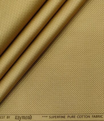 Raymond Men's Cotton Printed 1.30 Meter Unstitched Trouser Fabric (Granola Beige)