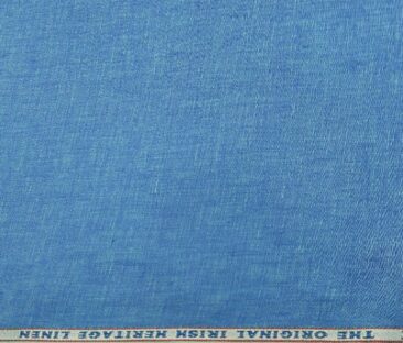 Burgoyne Men's Linen Solids Unstitched Shirting Fabric (Cerualean Beige)