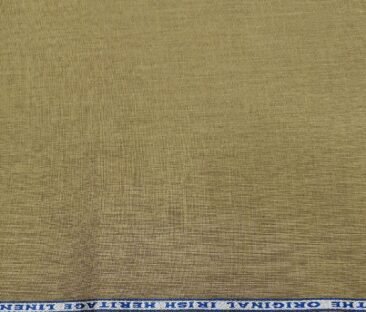 Burgoyne Men's Linen Solids Unstitched Shirting Fabric (Hazelnut Beige)