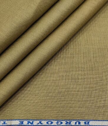 Burgoyne Men's Linen Solids Unstitched Shirting Fabric (Hazelnut Beige)