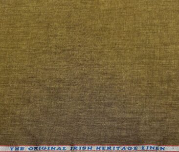 Burgoyne Men's Linen Solids Unstitched Shirting Fabric (Light Brown)