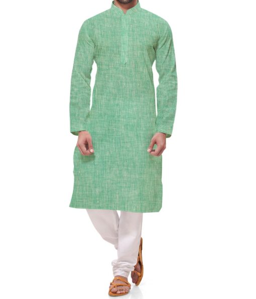 Burgoyne Men's Linen Solids Unstitched Shirting Fabric (Mint Green) - Image 7