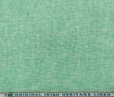Burgoyne Men's Linen Solids Unstitched Shirting Fabric (Mint Green)