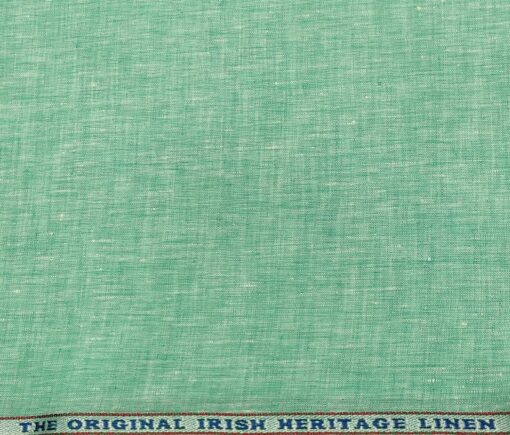 Burgoyne Men's Linen Solids Unstitched Shirting Fabric (Mint Green)