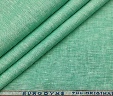 Burgoyne Men's Linen Solids Unstitched Shirting Fabric (Mint Green)