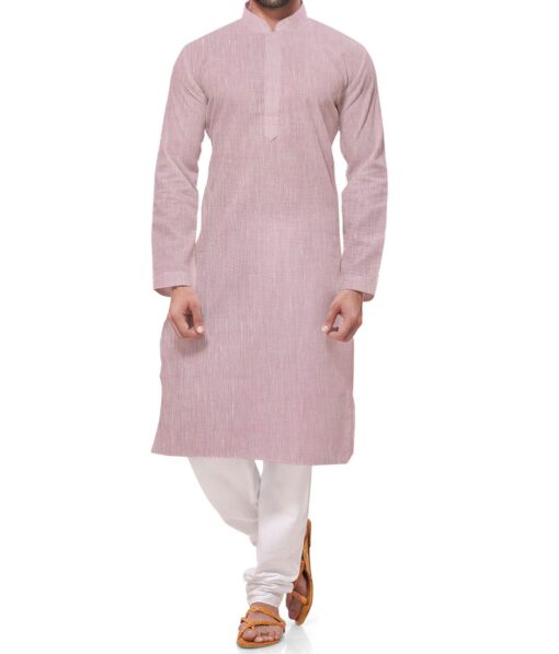 Burgoyne Men's Linen Solids Unstitched Shirting Fabric (Pink) - Image 7