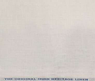Burgoyne Men's Linen Solids 1.60 MeterUnstitched Shirting Fabric (Milky White)