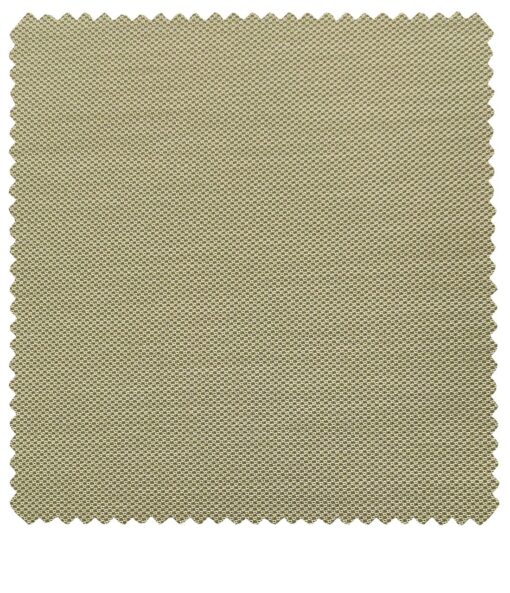 J.Hampstead Men's Polyester Viscose Structured Unstitched Suiting Fabric (Beige)