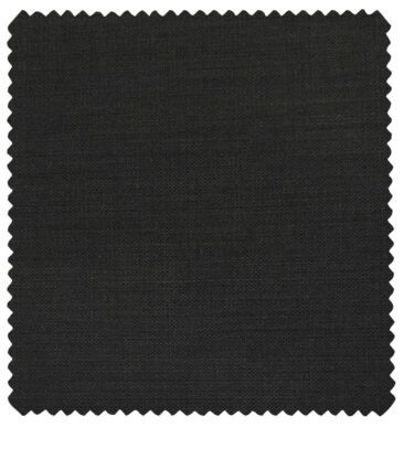 J.Hampstead Men's Polyester Viscose Structured Unstitched Suiting Fabric (Black)