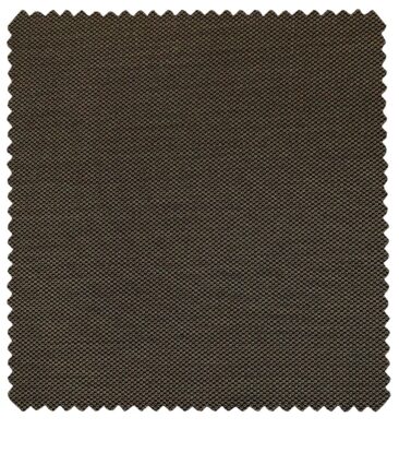 J.Hampstead Men's Polyester Viscose Structured Unstitched Suiting Fabric (Coffee Brown)