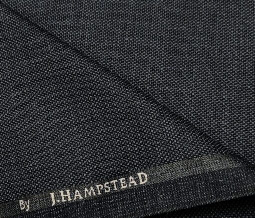 J.Hampstead Men's Polyester Viscose Structured Unstitched Suiting Fabric (Dark Blueish Grey)