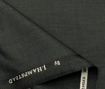 J.Hampstead Men's Polyester Viscose Self Design Unstitched Suiting Fabric (Dark Grey)