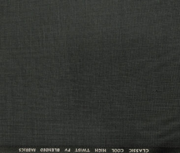 J.Hampstead Men's Polyester Viscose Self Design Unstitched Suiting Fabric (Dark Grey)