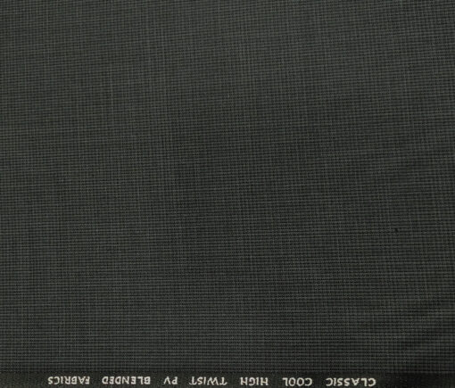 J.Hampstead Men's Polyester Viscose Self Design Unstitched Suiting Fabric (Dark Grey)