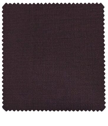 J.Hampstead Men's Polyester Viscose Structured Unstitched Suiting Fabric (Shiny Dark Wine )