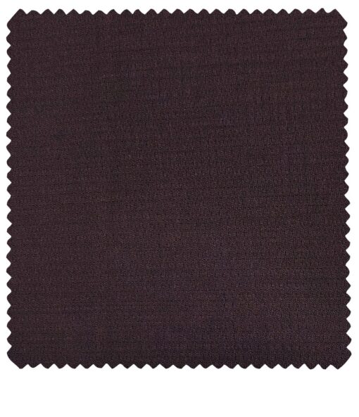 J.Hampstead Men's Polyester Viscose Structured Unstitched Suiting Fabric (Shiny Dark Wine )
