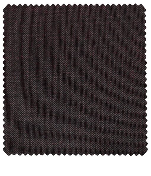 J.Hampstead Men's Polyester Viscose Structured Unstitched Suiting Fabric (Dark Wine)