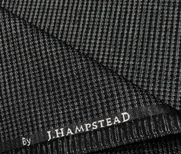J.Hampstead Men's Polyester Viscose Checks Unstitched Suiting Fabric (Silver Grey)
