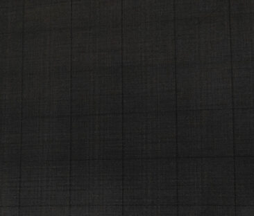 J.Hampstead Men's Terry Rayon Checks Unstitched Suiting Fabric (Black)
