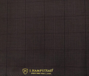 J.Hampstead Men's Terry Rayon Checks Unstitched Suiting Fabric (Dark Wine)