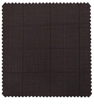 J.Hampstead Men's Terry Rayon Checks Unstitched Suiting Fabric (Dark Wine)