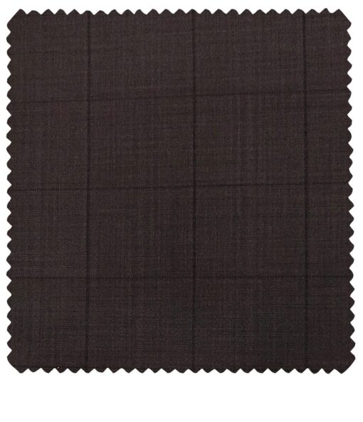 J.Hampstead Men's Terry Rayon Checks Unstitched Suiting Fabric (Dark Wine)