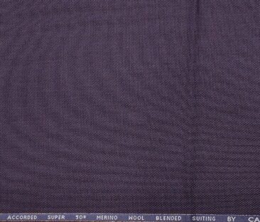 Cadini Italy Men's Wool Structured  Super 90's Unstitched Trouser or Modi Jacket Fabric (Dark Purple