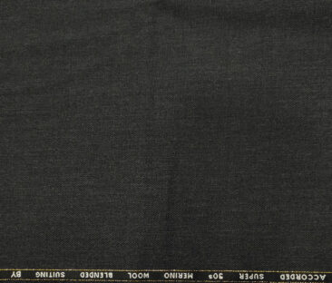 Cadini Italy Men's Wool Structured  Super 90's Unstitched Trouser or Modi Jacket Fabric (Dark Grey
