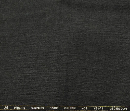 Cadini Italy Men's Wool Structured  Super 90's Unstitched Trouser or Modi Jacket Fabric (Dark Grey
