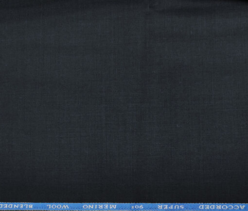 Cadini Italy Men's Wool Solids  Super 90's Unstitched Trouser or Modi Jacket Fabric (Dark Navy Blue