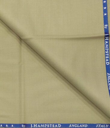 J.Hampstead Men's Wool Solids  Super 110's Unstitched Trouser Fabric (Beige