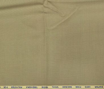 J.Hampstead Men's Wool Structured  Super 120's Unstitched Trouser Fabric (Beige