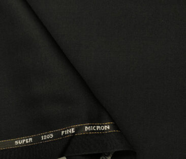J.Hampstead Men's Wool Solids  Super 120's Unstitched Trouser Fabric (Black