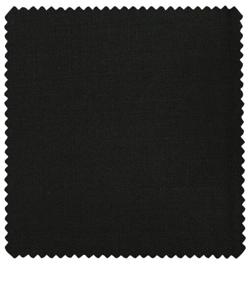 J.Hampstead Men's Wool Solids  Super 100's Unstitched Trouser Fabric (Black