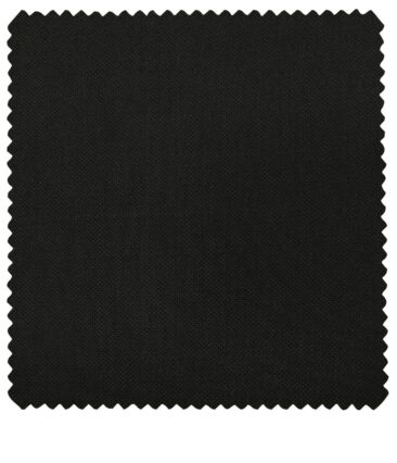 J.Hampstead Men's Wool Structured  Super 120's Unstitched Trouser Fabric (Black