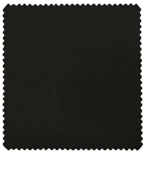 J.Hampstead Men's Wool Structured  Super 120's Unstitched Trouser Fabric (Black