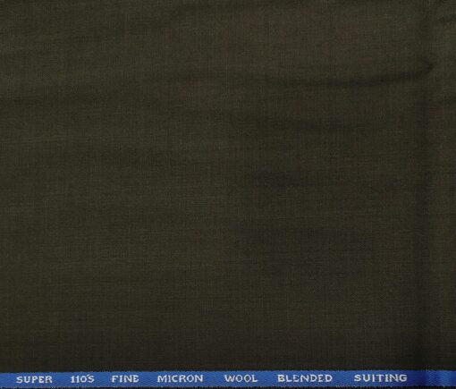 J.Hampstead Men's Wool Solids  Super 110's Unstitched Trouser Fabric (Brown