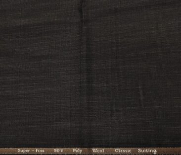 J.Hampstead Men's Wool Self Design  Super 110's Unstitched Trouser Fabric (Dark Brown
