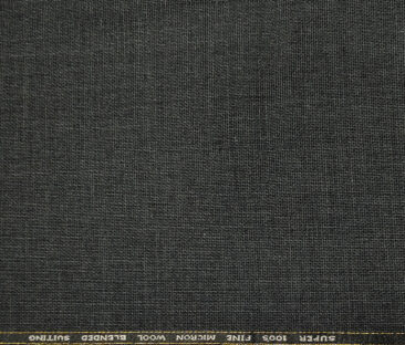 J.Hampstead Men's Wool Structured  Super 100's Unstitched Trouser Fabric (Dark Grey