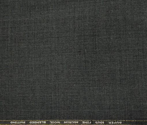 J.Hampstead Men's Wool Structured  Super 100's Unstitched Trouser Fabric (Dark Grey