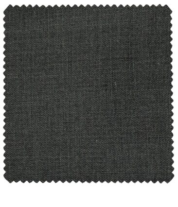 J.Hampstead Men's Wool Structured  Super 100's Unstitched Trouser Fabric (Dark Grey