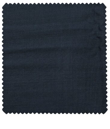 J.Hampstead Men's Wool Structured  Super 120's Unstitched Trouser Fabric (Dark Royal Blue