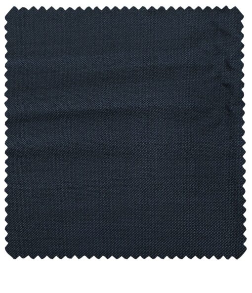 J.Hampstead Men's Wool Structured  Super 120's Unstitched Trouser Fabric (Dark Royal Blue