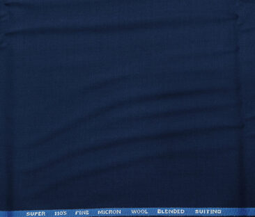 J.Hampstead Men's Wool Solids  Super 110's Unstitched Trouser Fabric (Dark Royal Blue
