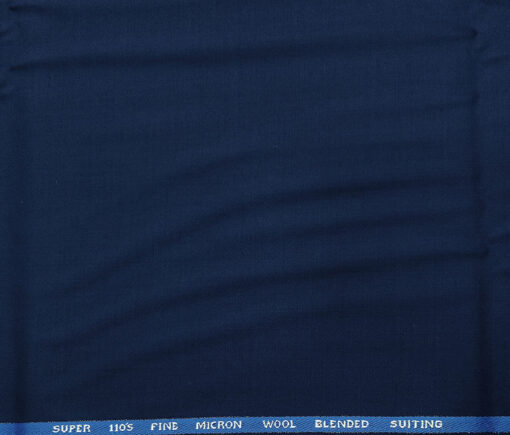J.Hampstead Men's Wool Solids  Super 110's Unstitched Trouser Fabric (Dark Royal Blue