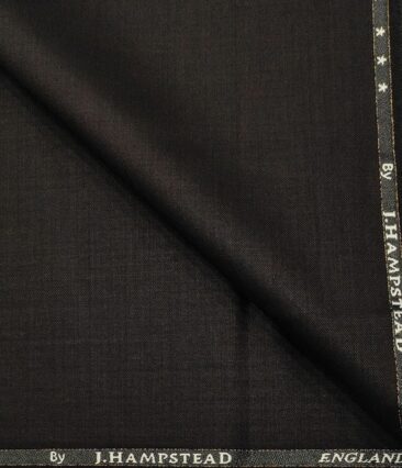 J.Hampstead Men's Wool Solids  Super 100's Unstitched Trouser Fabric (Dark Wine