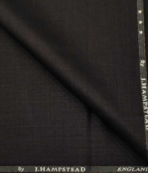 J.Hampstead Men's Wool Solids  Super 100's Unstitched Trouser Fabric (Dark Wine