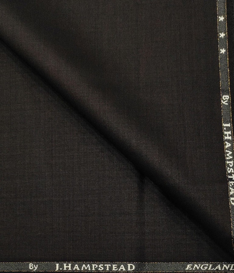 J.Hampstead Men's Wool Solids  Super 100's Unstitched Trouser Fabric (Dark Wine