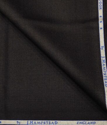 J.Hampstead Men's Wool Solids  Super 100's Unstitched Trouser Fabric (Dark Wine