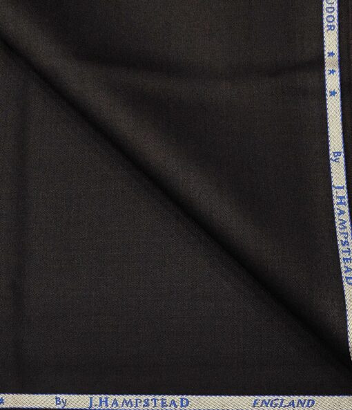 J.Hampstead Men's Wool Solids  Super 100's Unstitched Trouser Fabric (Dark Wine
